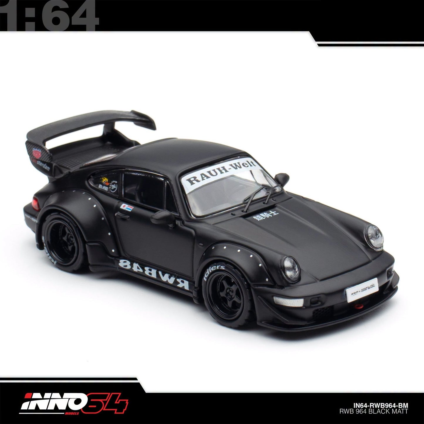 INNO64 - Pre-Order - RWB 964 Black Matt - IN64-RWB964-BM