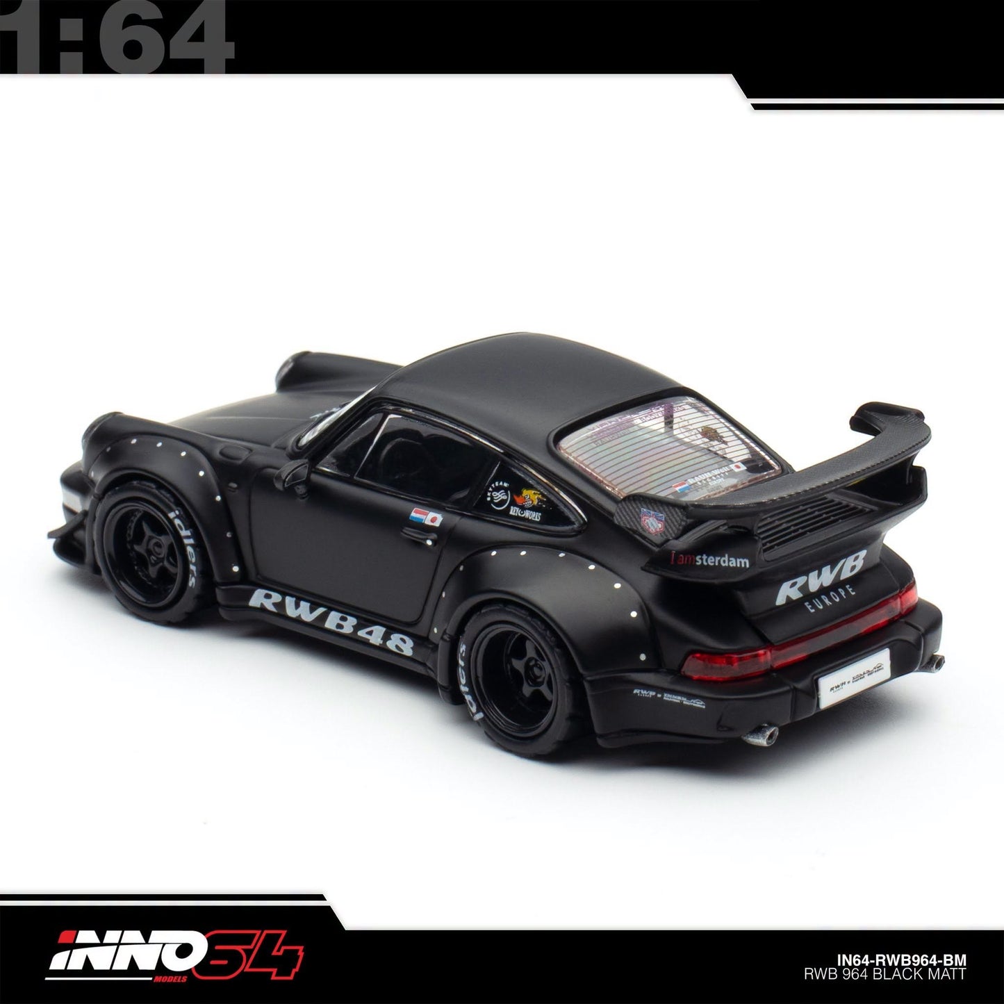 INNO64 - Pre-Order - RWB 964 Black Matt - IN64-RWB964-BM