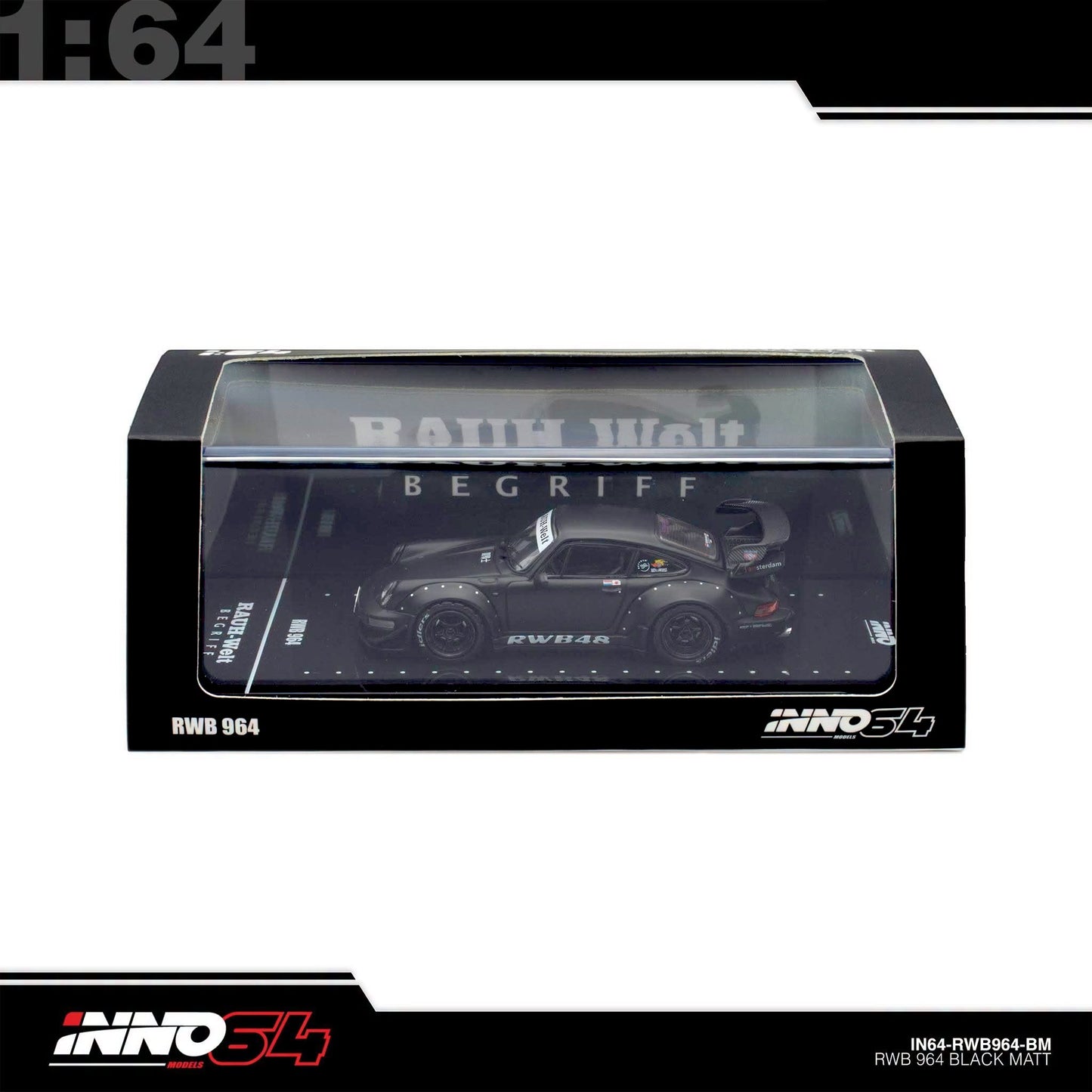 INNO64 - Pre-Order - RWB 964 Black Matt - IN64-RWB964-BM