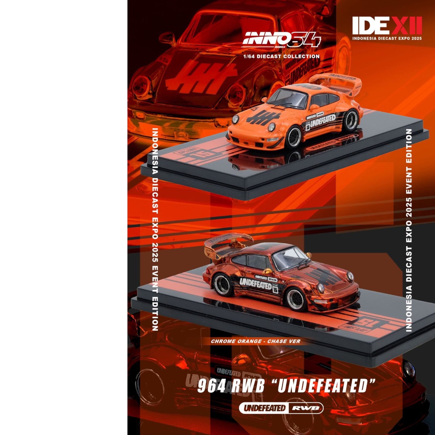 INNO64 - 964 RWB “UNDEFEATED” Orange - 2025 Indonesia Diecast Expo (IDE-XII)