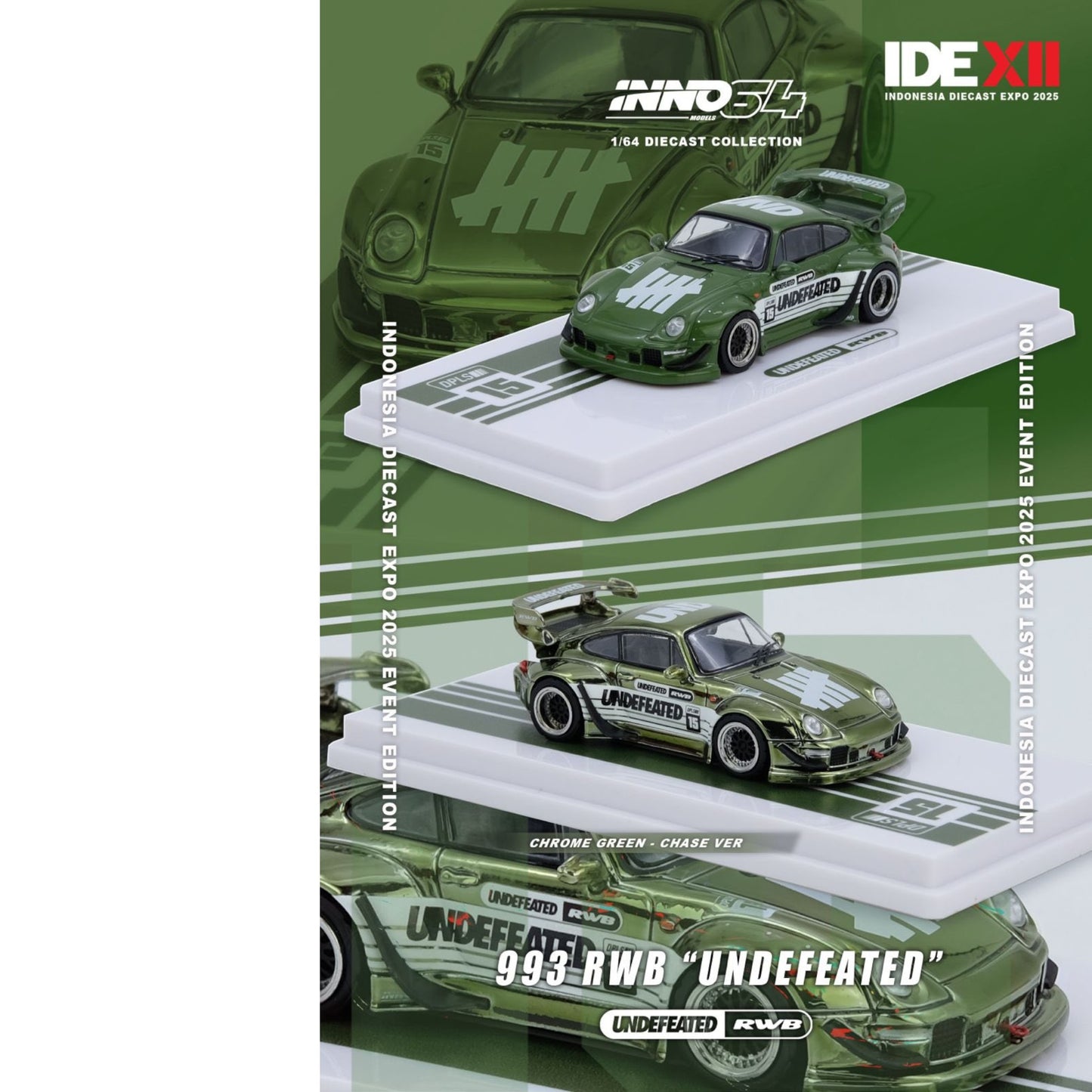 INNO64 - 993 RWB “UNDEFEATED” Green - 2025 Indonesia Diecast Expo (IDE-XII)