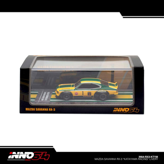 INNO64 - Pre-Order - MAZDA SAVANNA RX3 "KATAYAMA RACING" - IN64-RX3-KTYM