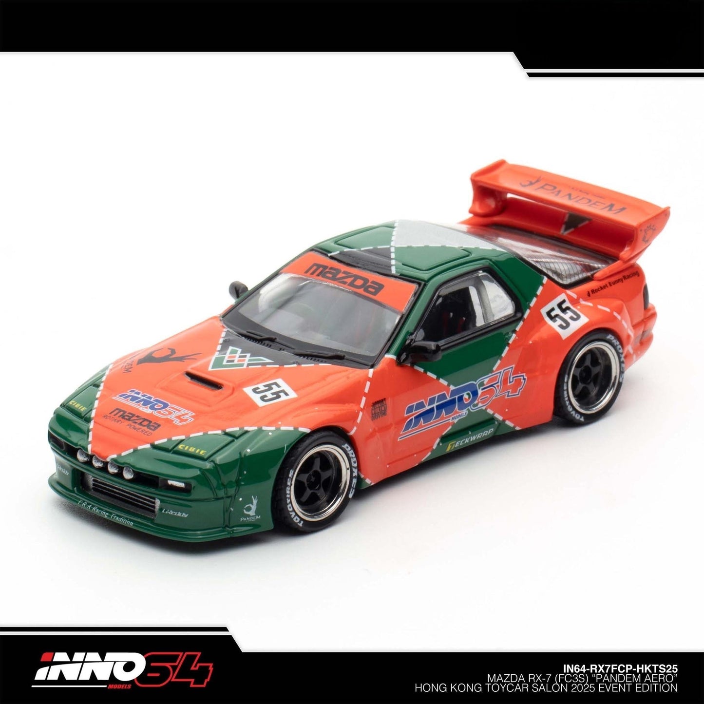 INNO64 - MAZDA RX7 (FC3S) "PANDEM AERO" Hong Kong Toy Car Salon 2025 - IN64-RX7FCP-HKTS25