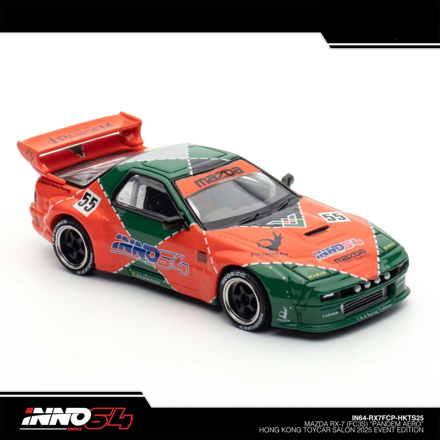 INNO64 - MAZDA RX7 (FC3S) "PANDEM AERO" Hong Kong Toy Car Salon 2025 - IN64-RX7FCP-HKTS25