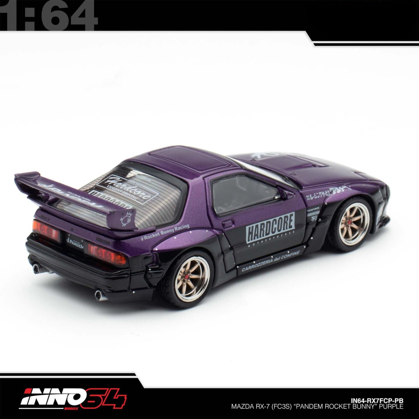 INNO64 - Pre-Order - MAZDA RX7 (FC3S) "PANDEM ROCKET BUNNY" - IN64-RX7FCP-PB