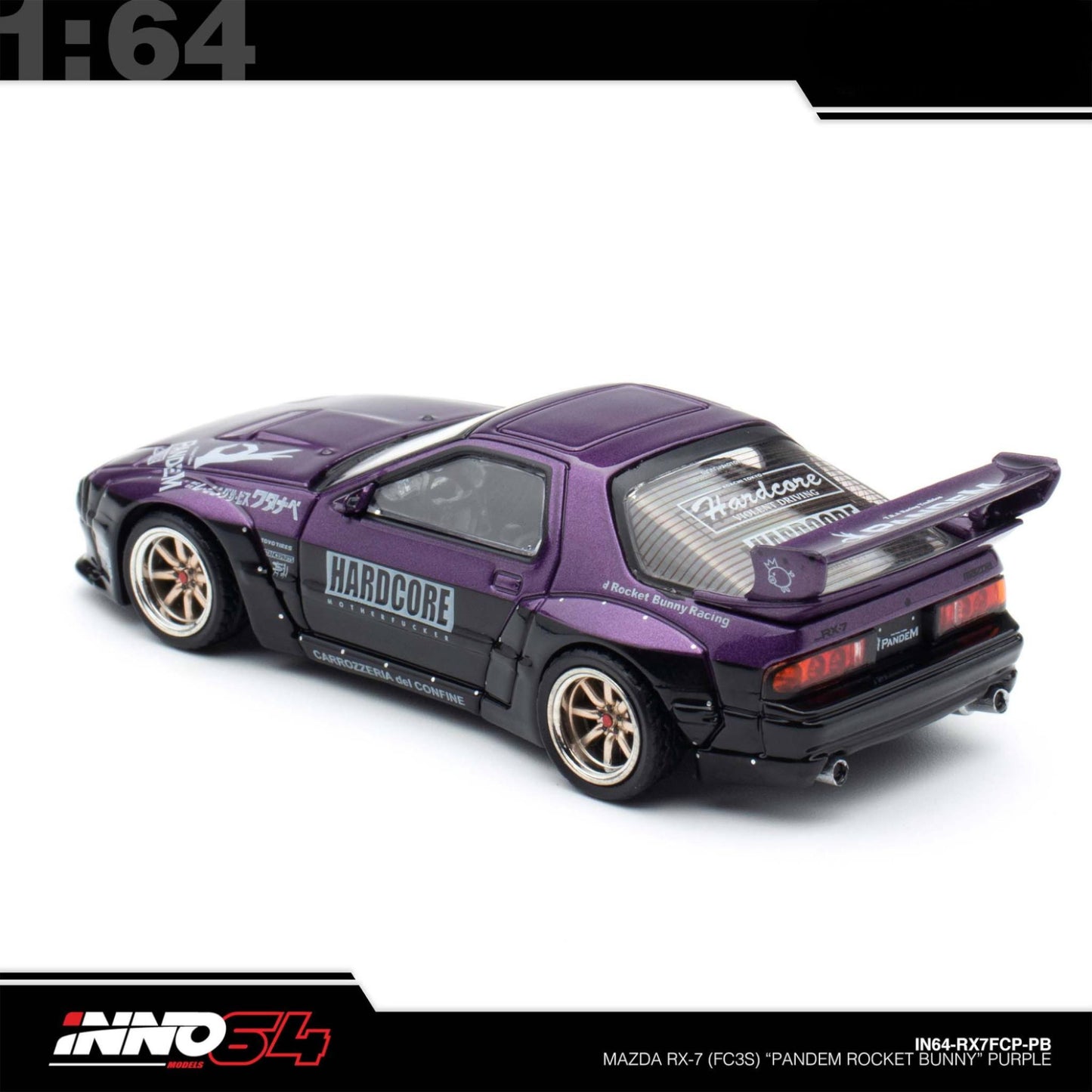 INNO64 - Pre-Order - MAZDA RX7 (FC3S) "PANDEM ROCKET BUNNY" - IN64-RX7FCP-PB
