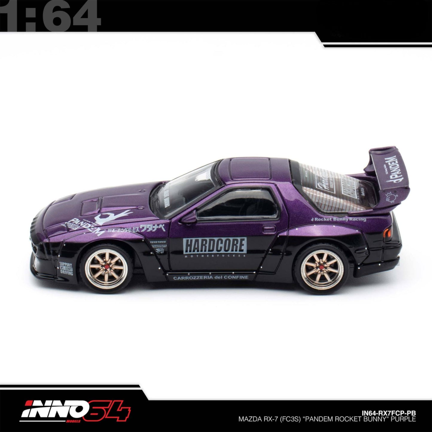 INNO64 - Pre-Order - MAZDA RX7 (FC3S) "PANDEM ROCKET BUNNY" - IN64-RX7FCP-PB