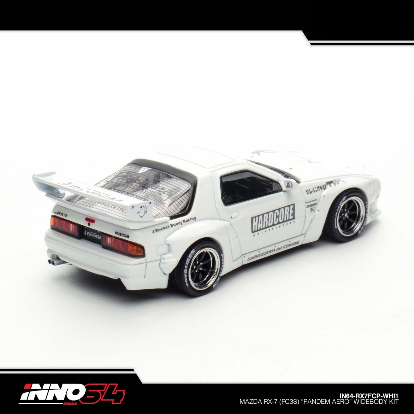INNO64 - MAZDA RX7 (FC3S) "PANDEM AERO" Widebody Kit - IN64-RX7FCP-WHI1