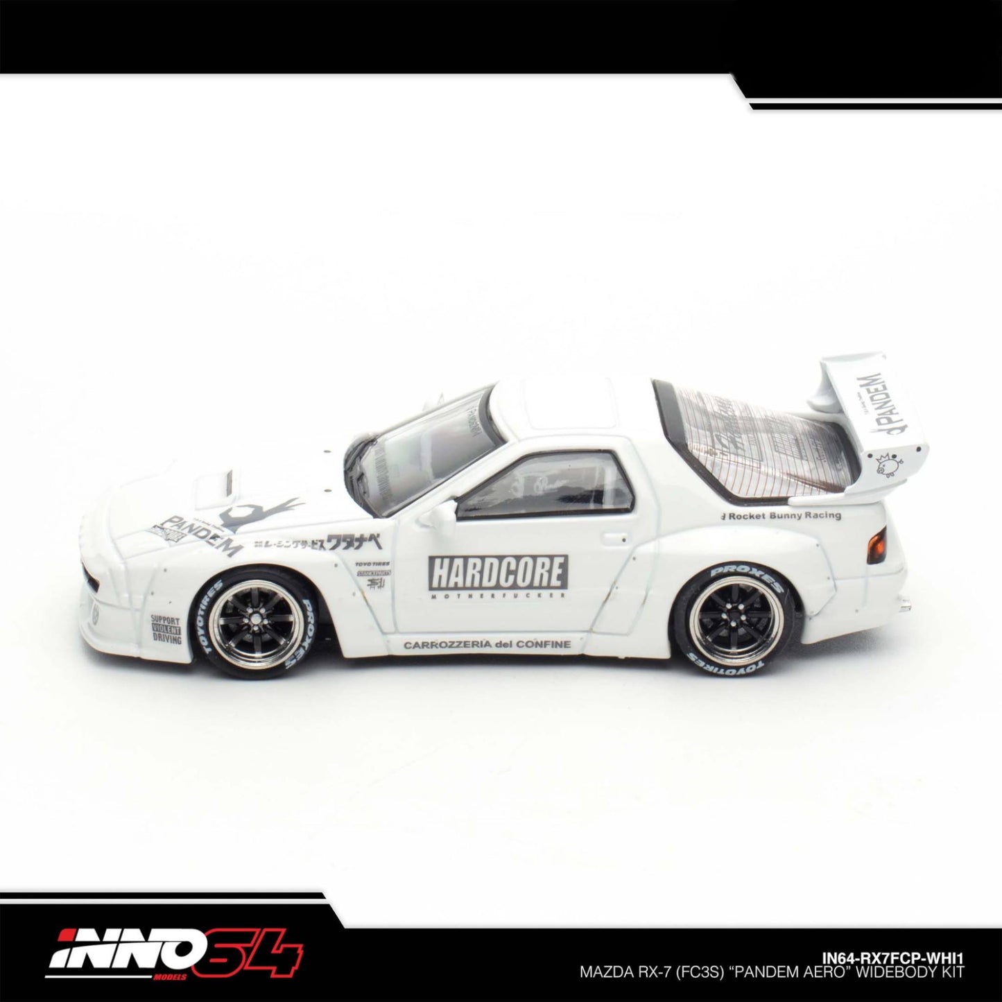 INNO64 - MAZDA RX7 (FC3S) "PANDEM AERO" Widebody Kit - IN64-RX7FCP-WHI1