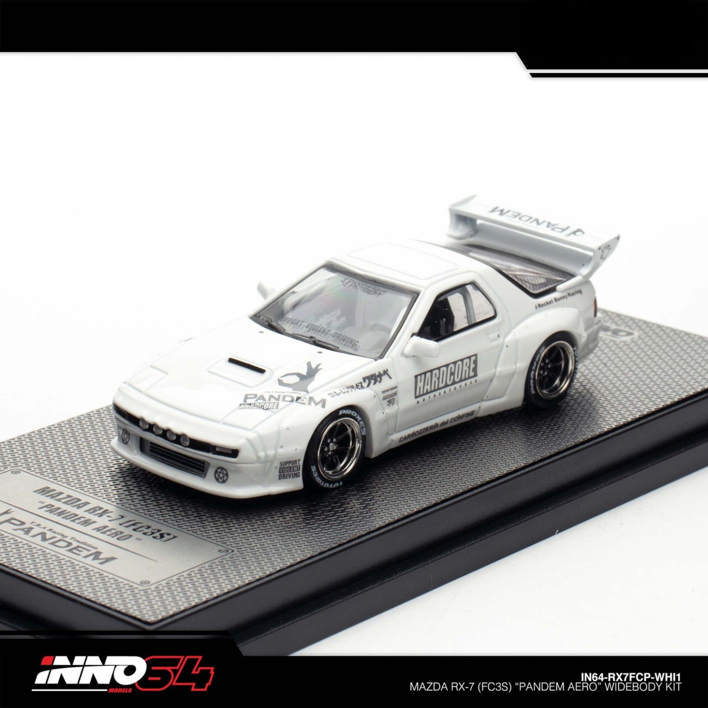 INNO64 - MAZDA RX7 (FC3S) "PANDEM AERO" Widebody Kit - IN64-RX7FCP-WHI1