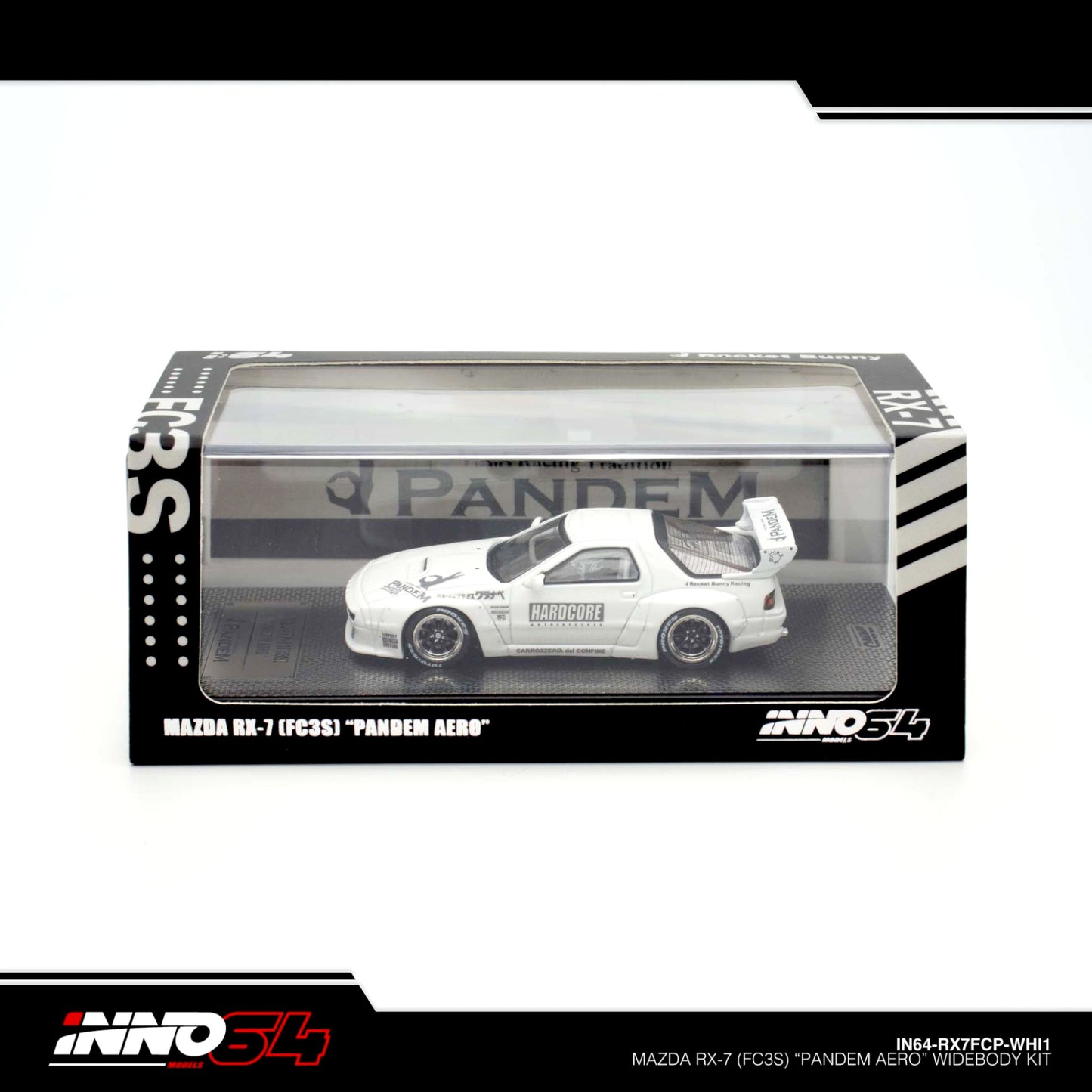 INNO64 - MAZDA RX7 (FC3S) "PANDEM AERO" Widebody Kit - IN64-RX7FCP-WHI1