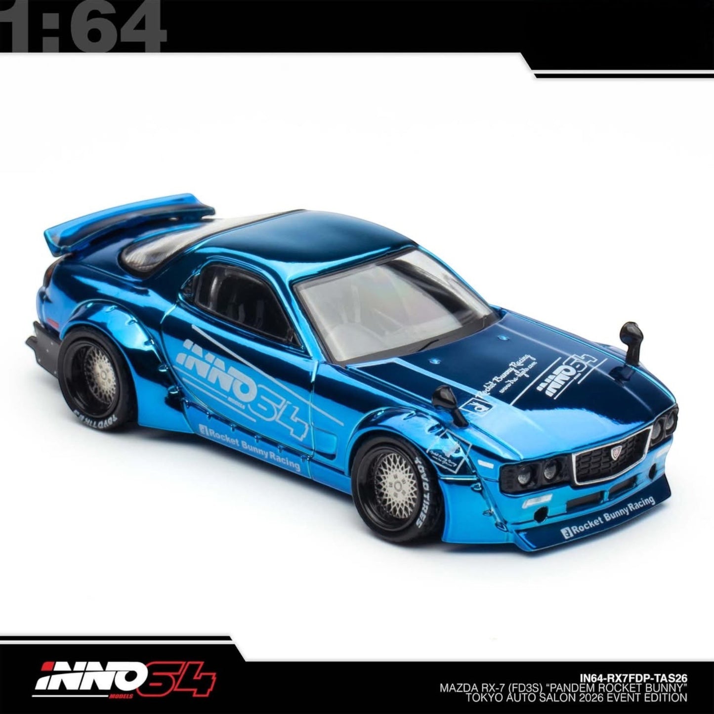 INNO64 - Pre-Order - Mazda RX-7 (FD3S) "Pandem Rocket Bunny" - Tokyo Auto Salon 2026