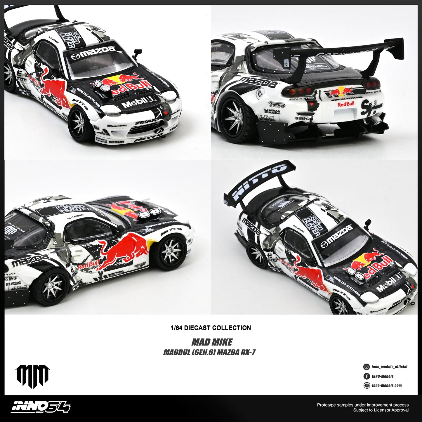 INNO64 - Pre-Order - MAZDA RX-7 MAD MIKE "MADBUL Gen6" - IN64-RX7MM-02