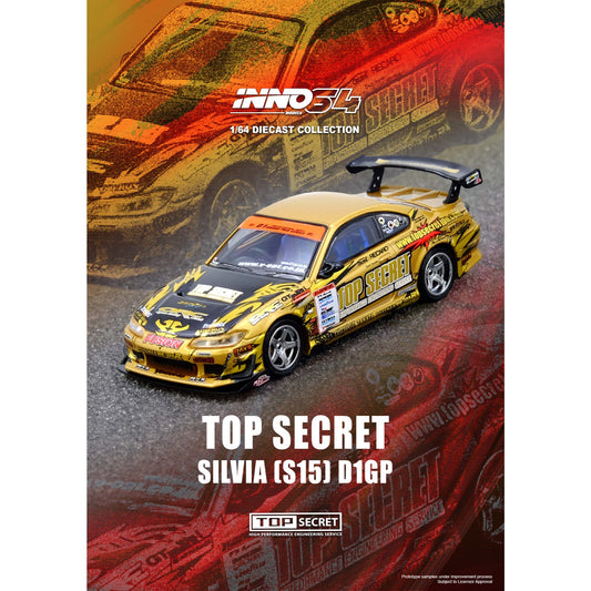 INNO64 - Pre-Order - TOP SECRET Silvia (S15) D1GP, Gold  - IN64-S15TS-D104
