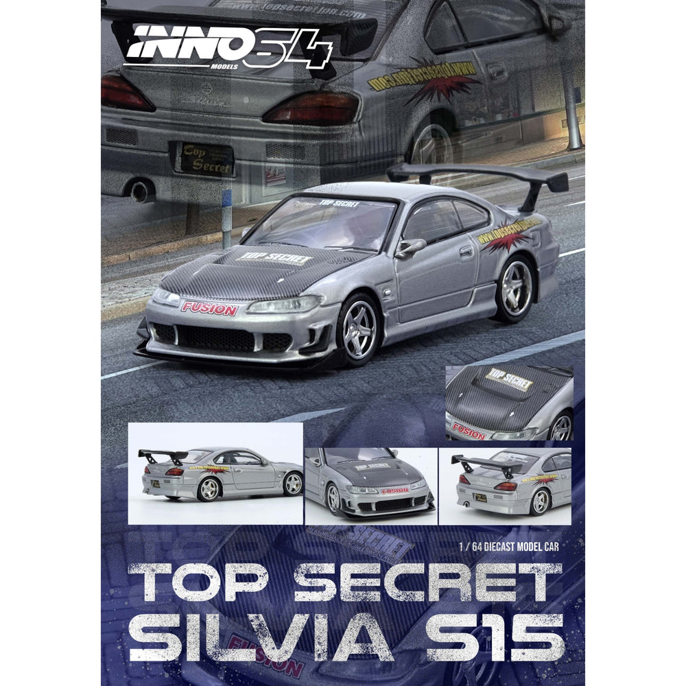 INNO64 - Pre-Order - TOP SECRET SILVIA (S15) Silver - IN64-S15TS-SIL