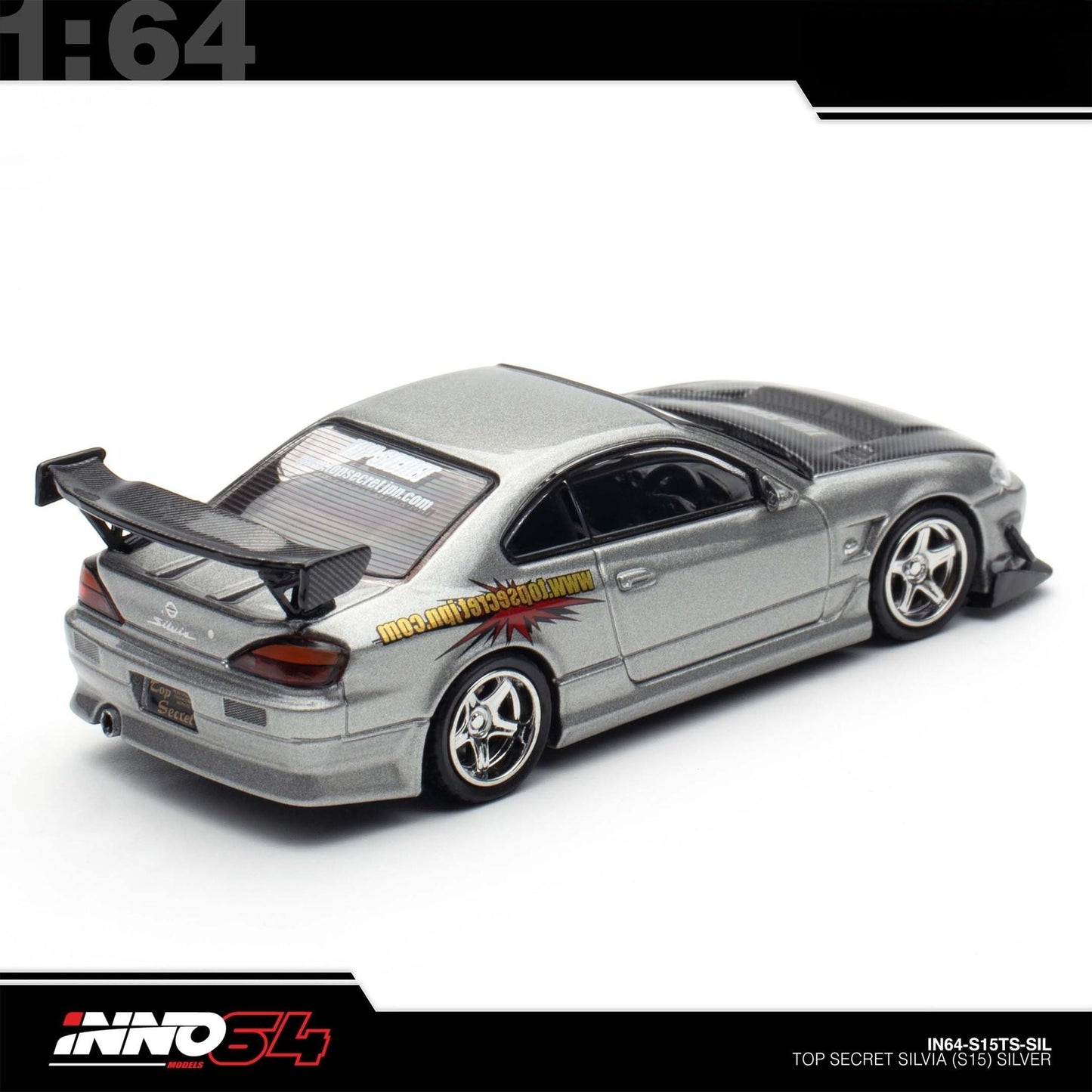 INNO64 - Pre-Order - TOP SECRET SILVIA (S15) Silver - IN64-S15TS-SIL