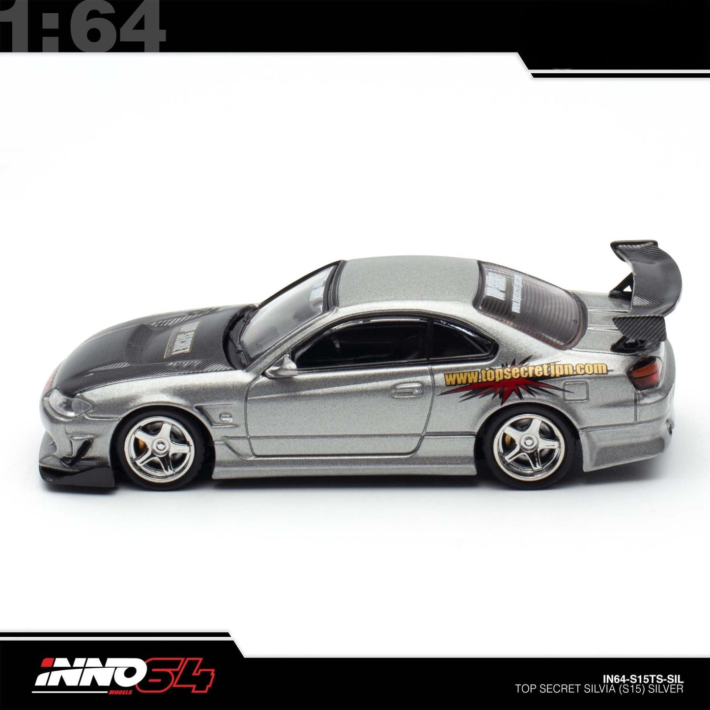 INNO64 - Pre-Order - TOP SECRET SILVIA (S15) Silver - IN64-S15TS-SIL
