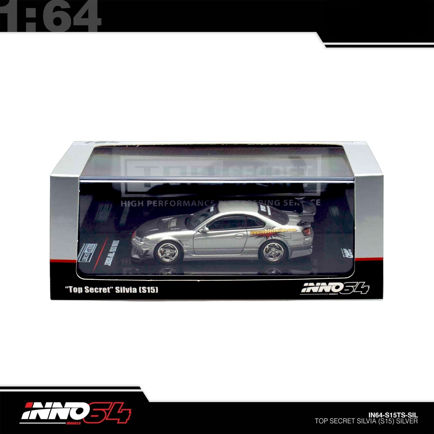INNO64 - Pre-Order - TOP SECRET SILVIA (S15) Silver - IN64-S15TS-SIL