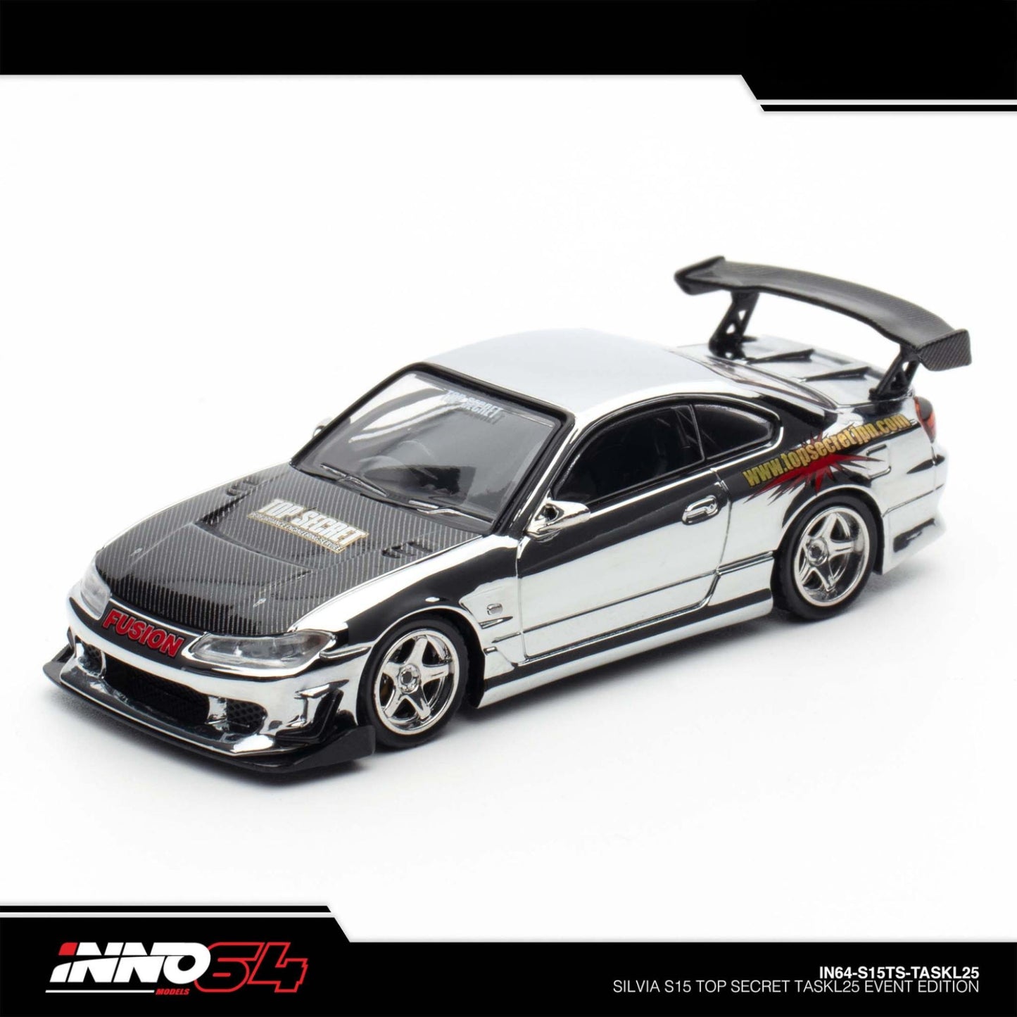 INNO64 - Pre-Order - Top Secret Nissan Silvia S15 Silver Chrome | 2025 Tokyo Auto Salon