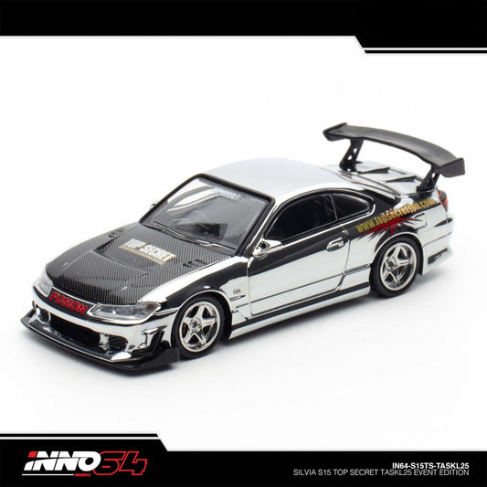 INNO64 - Pre-Order - Top Secret Nissan Silvia S15 Silver Chrome | 2025 Tokyo Auto Salon