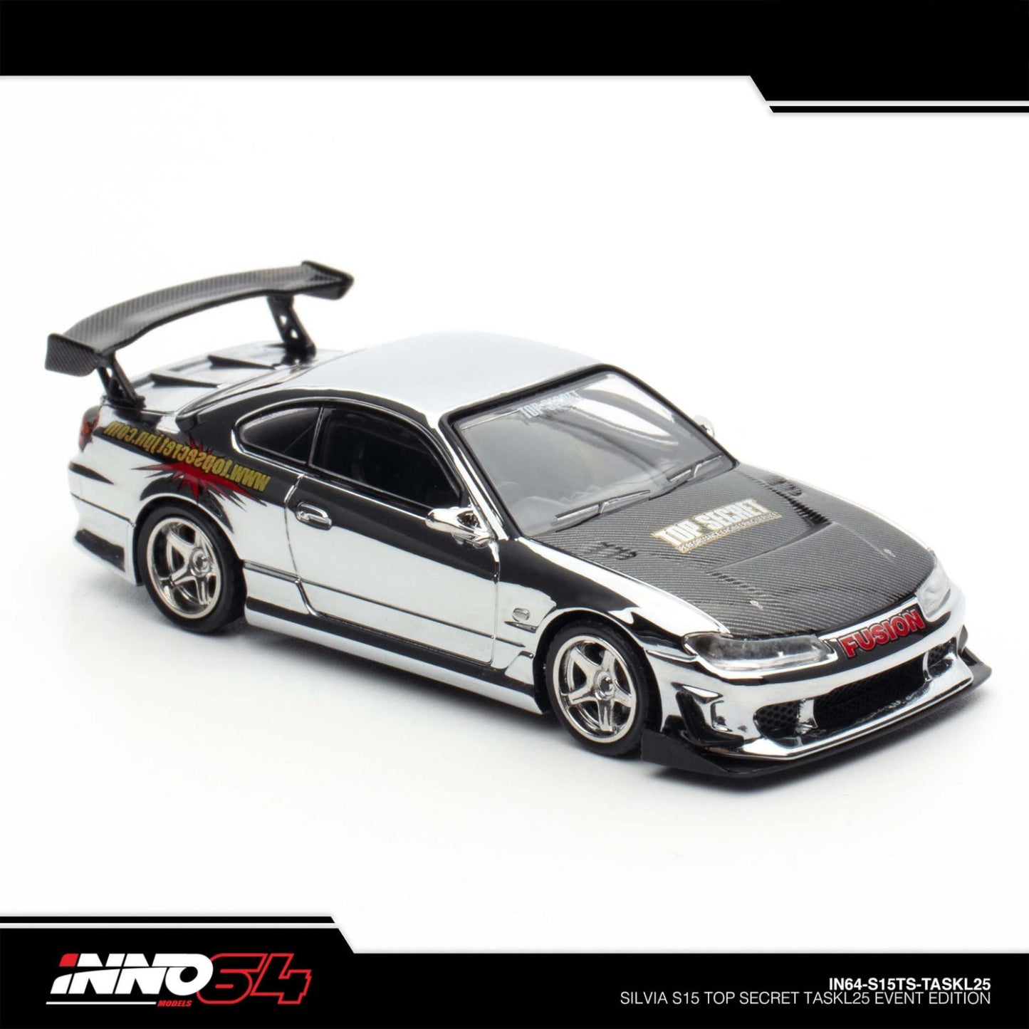 INNO64 - Pre-Order - Top Secret Nissan Silvia S15 Silver Chrome | 2025 Tokyo Auto Salon