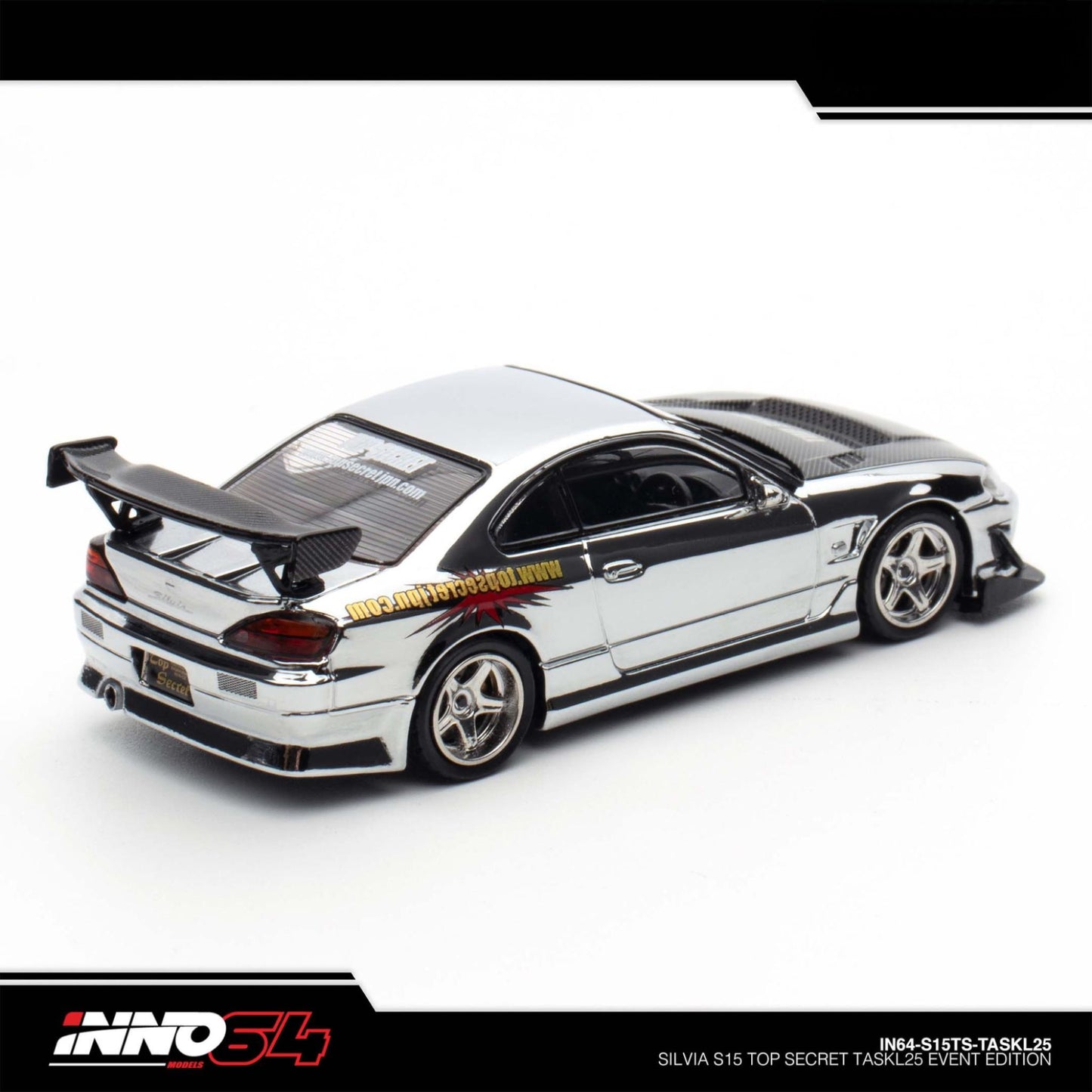 INNO64 - Pre-Order - Top Secret Nissan Silvia S15 Silver Chrome | 2025 Tokyo Auto Salon