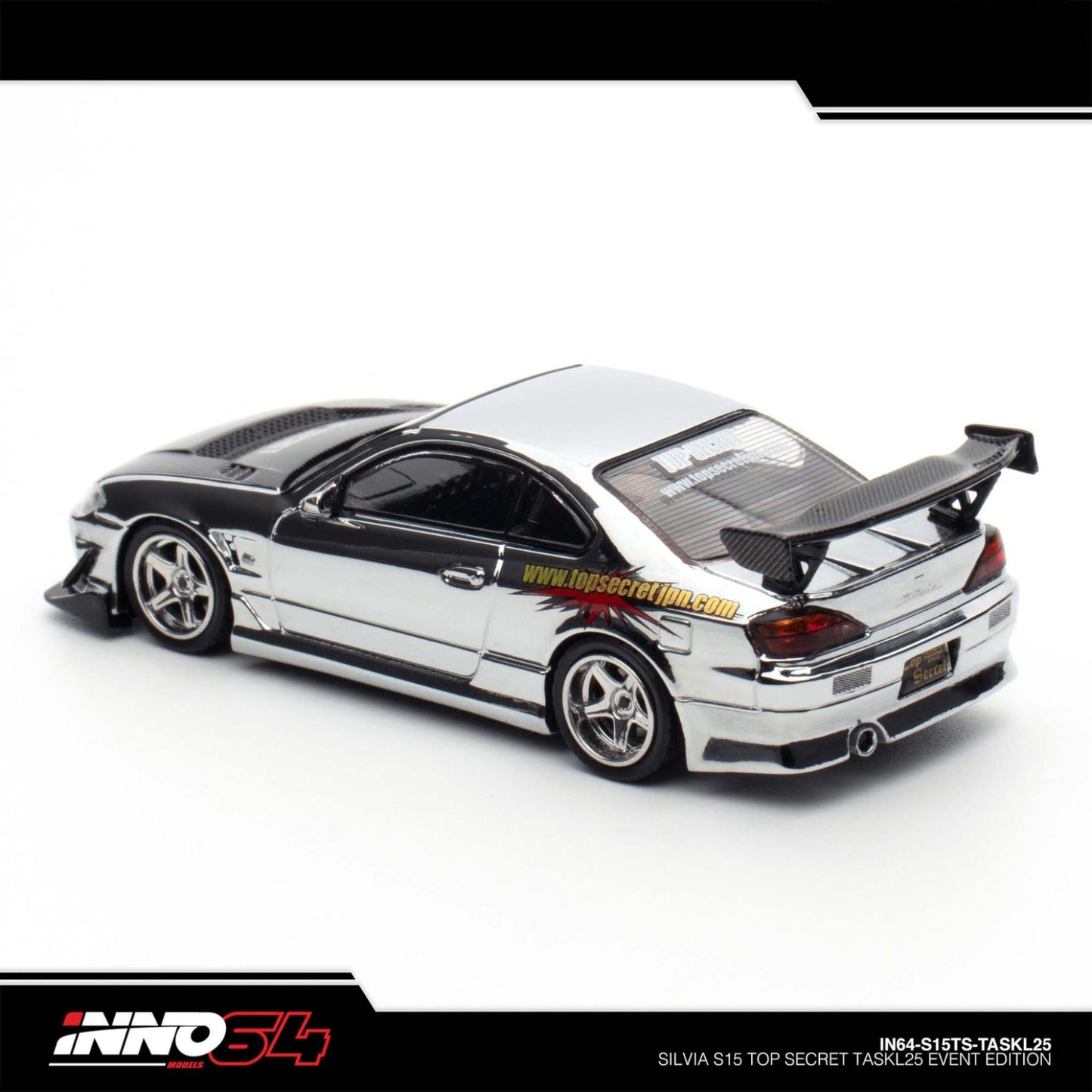 INNO64 - Pre-Order - Top Secret Nissan Silvia S15 Silver Chrome | 2025 Tokyo Auto Salon