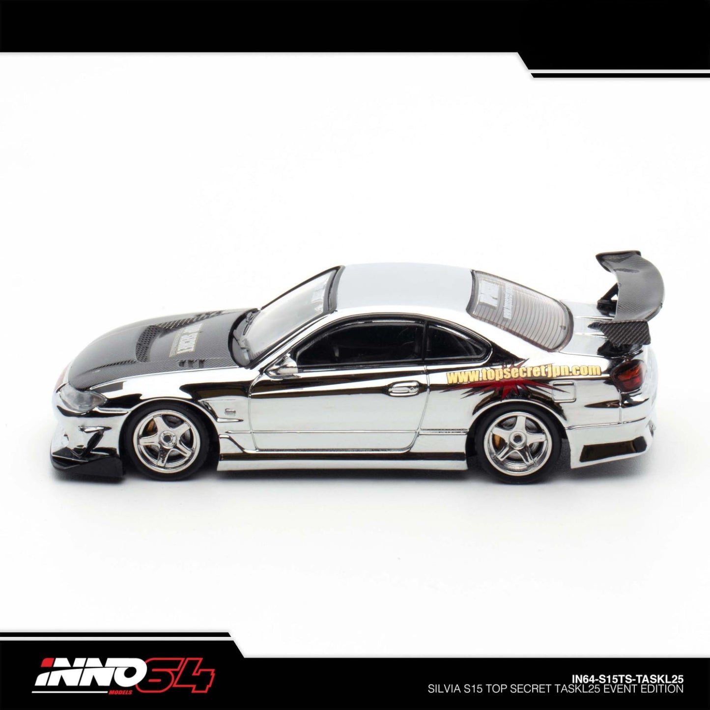 INNO64 - Pre-Order - Top Secret Nissan Silvia S15 Silver Chrome | 2025 Tokyo Auto Salon