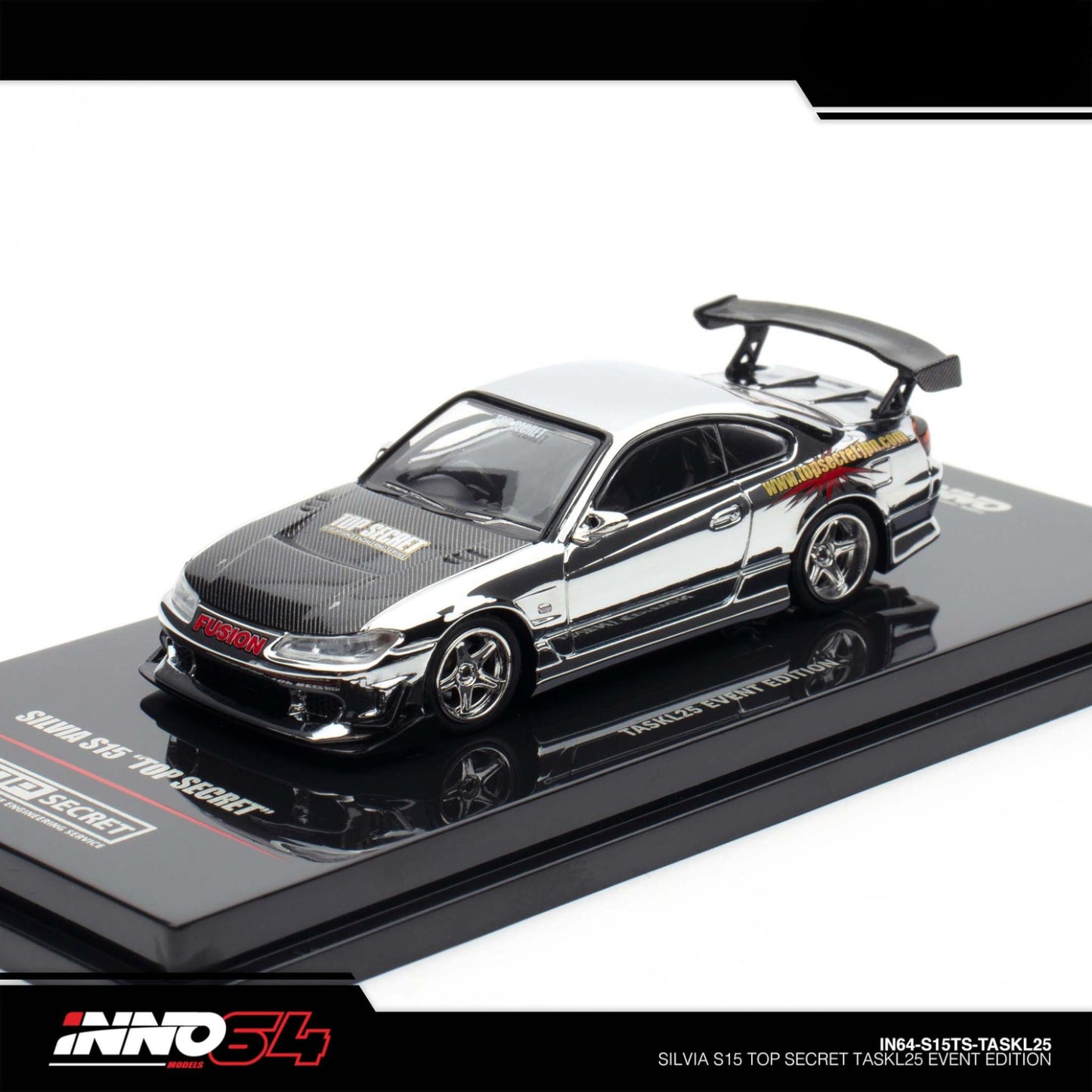 INNO64 - Pre-Order - Top Secret Nissan Silvia S15 Silver Chrome | 2025 Tokyo Auto Salon
