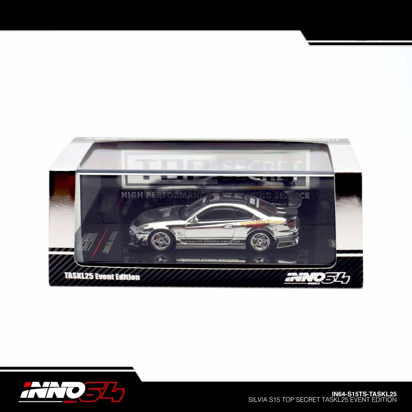 INNO64 - Pre-Order - Top Secret Nissan Silvia S15 Silver Chrome | 2025 Tokyo Auto Salon