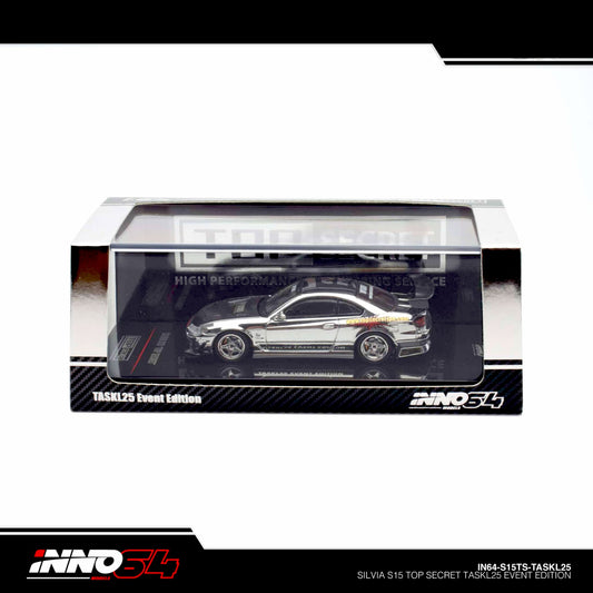 INNO64 - Pre-Order - Top Secret Nissan Silvia S15 Silver Chrome | 2025 Tokyo Auto Salon