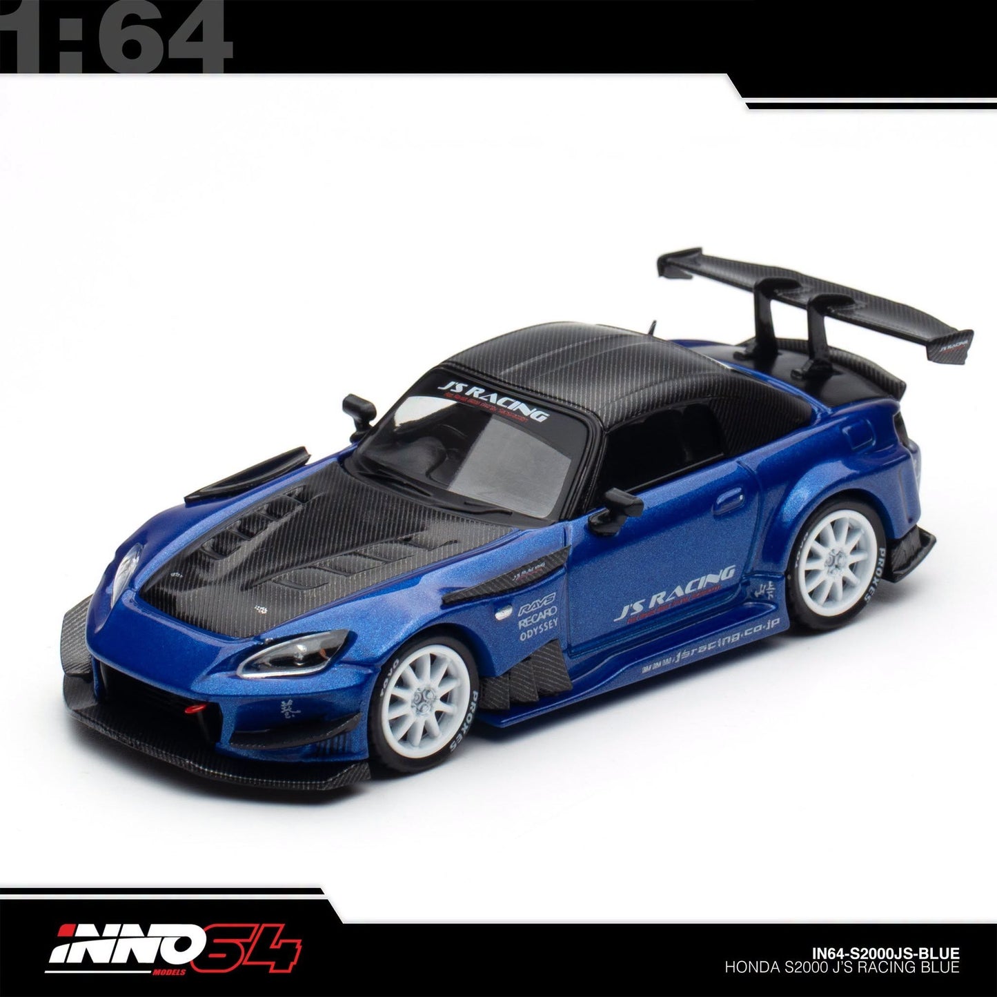 INNO64 - Pre-Order - Honda S2000 (AP1) J´S Racing - IN64-S2000JS-BLUE