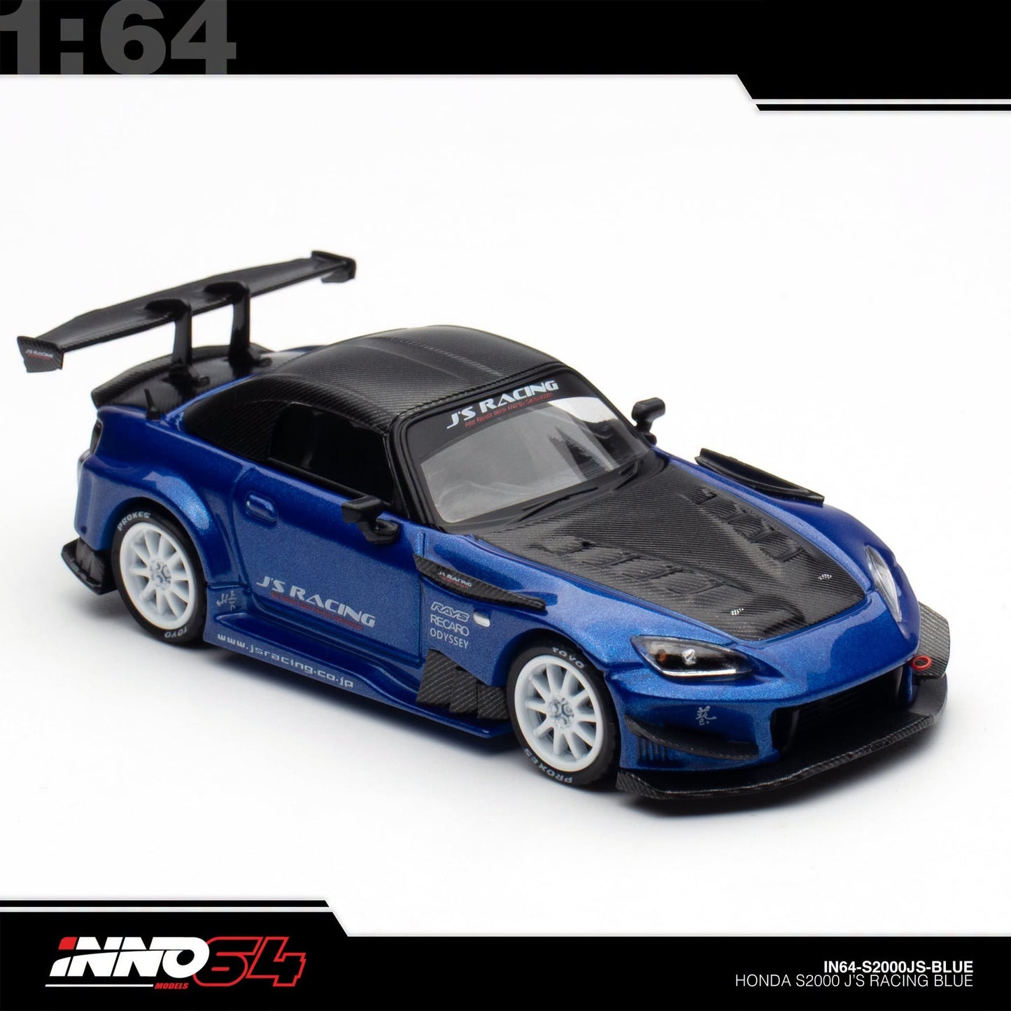 INNO64 - Pre-Order - Honda S2000 (AP1) J´S Racing - IN64-S2000JS-BLUE
