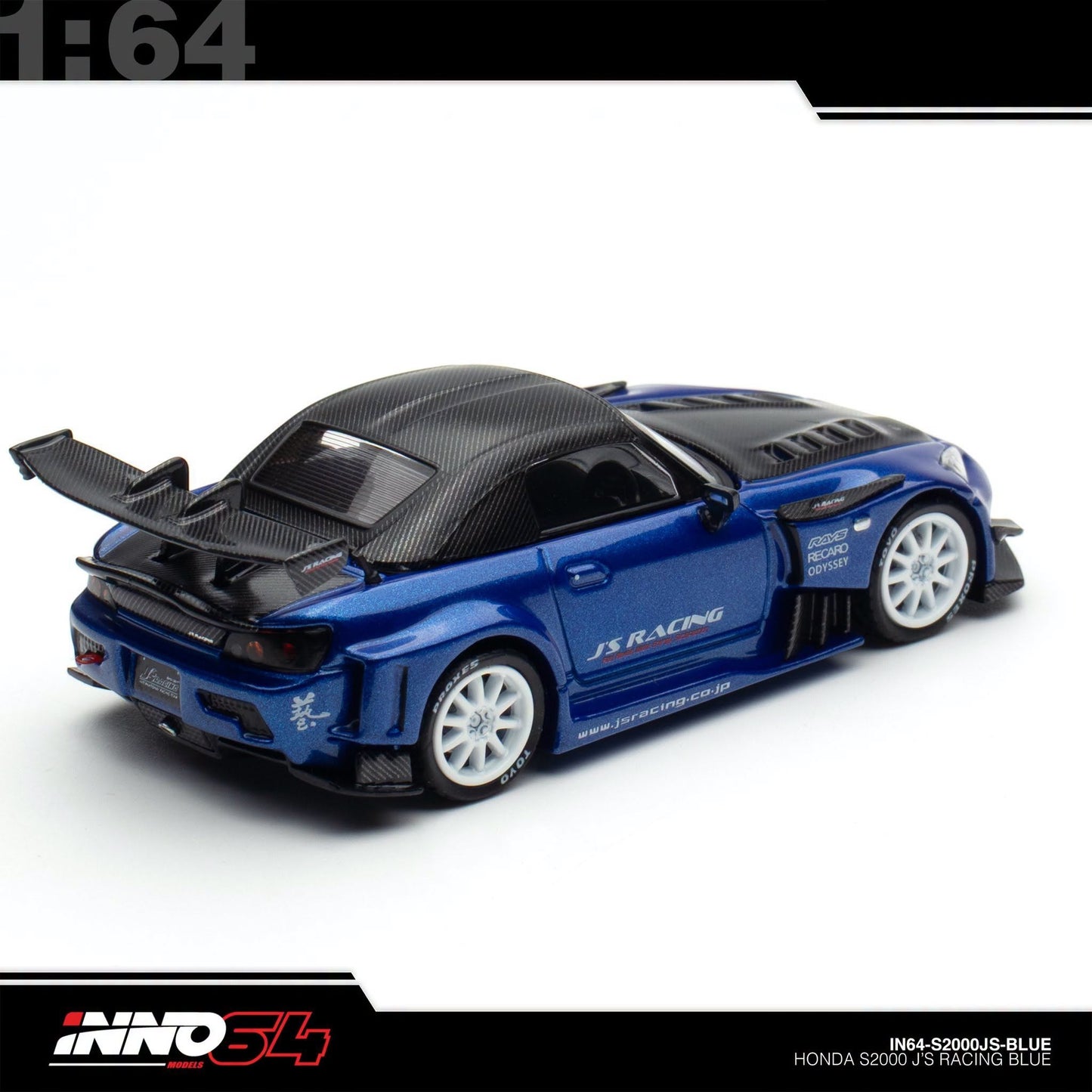 INNO64 - Pre-Order - Honda S2000 (AP1) J´S Racing - IN64-S2000JS-BLUE