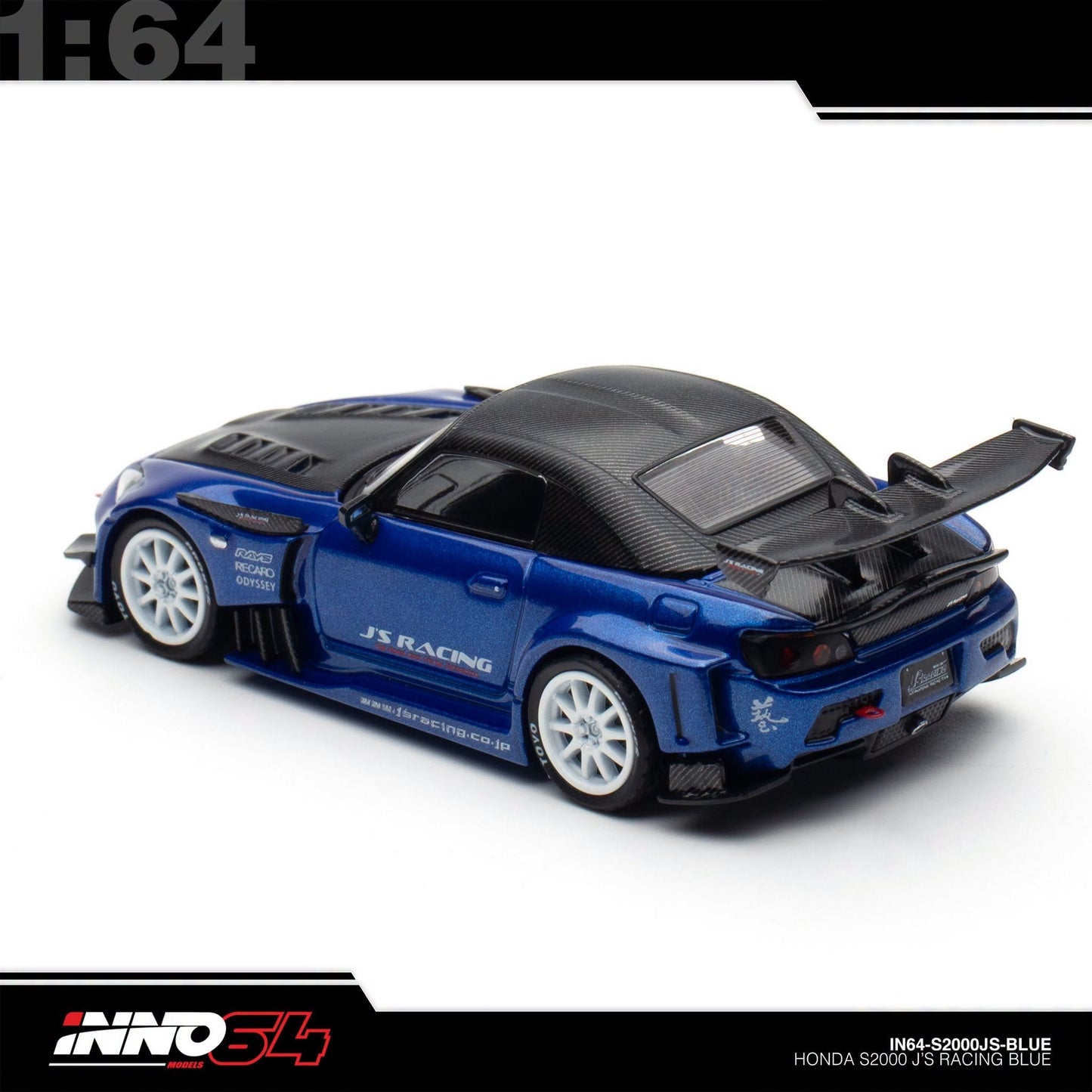 INNO64 - Pre-Order - Honda S2000 (AP1) J´S Racing - IN64-S2000JS-BLUE
