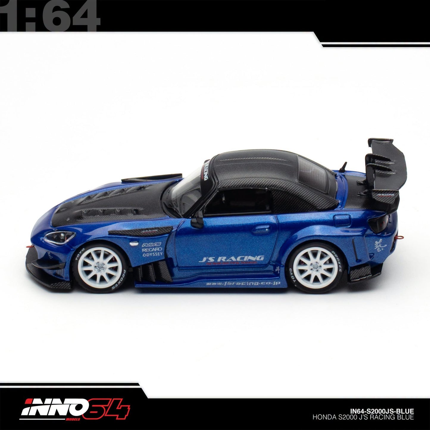 INNO64 - Pre-Order - Honda S2000 (AP1) J´S Racing - IN64-S2000JS-BLUE