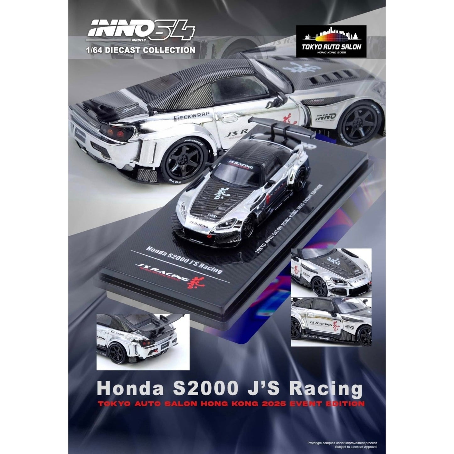 INNO64 - Pre-Order - Honda S2000 J´S Racing Tokyo Auto Salon Hong Kong 2025 - IN64-S2000JS-TASHK25