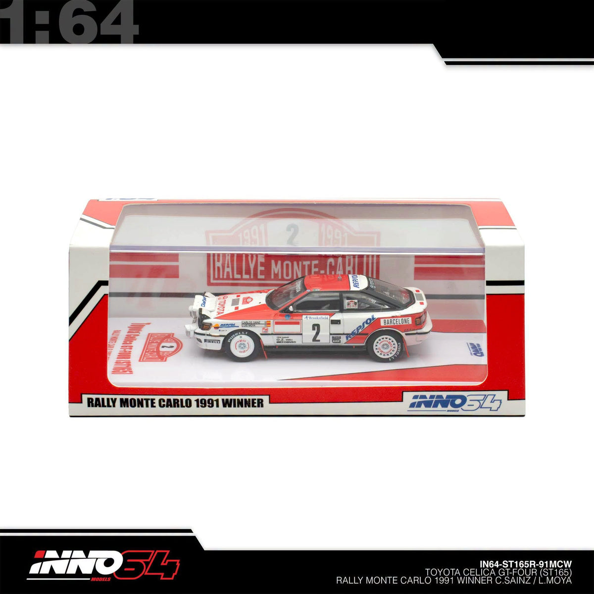 INNO64 - TOYOTA CELICA GT-FOUR (ST165) Winner Rally Monte Carlo 1991 - IN64-ST165R-91MCW