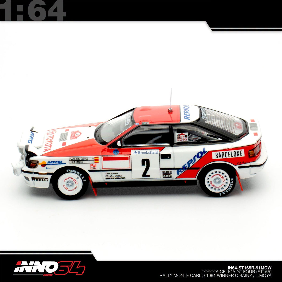 INNO64 - TOYOTA CELICA GT-FOUR (ST165) Winner Rally Monte Carlo 1991 - IN64-ST165R-91MCW