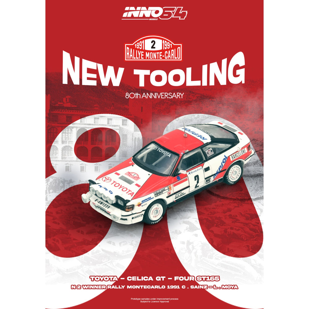 INNO64 - Pre-Order - TOYOTA CELICA GT-FOUR (ST165) Winner Rally Monte Carlo 1991 - IN64-ST165R-91MCW