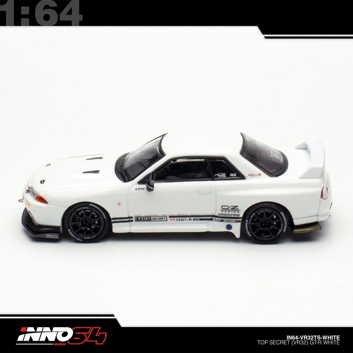 INNO64 - Pre-Order - Top Secret Skyline GT-R (R32), white - IN64-VR32TS-WHITE