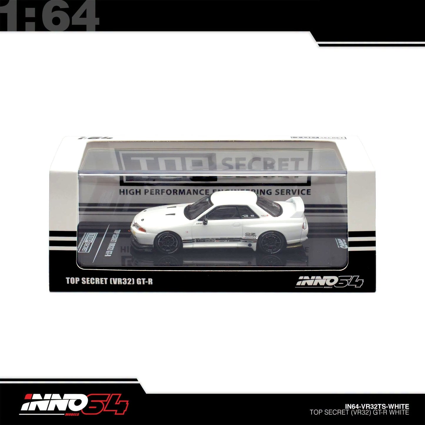 INNO64 - Pre-Order - Top Secret Skyline GT-R (R32), white - IN64-VR32TS-WHITE