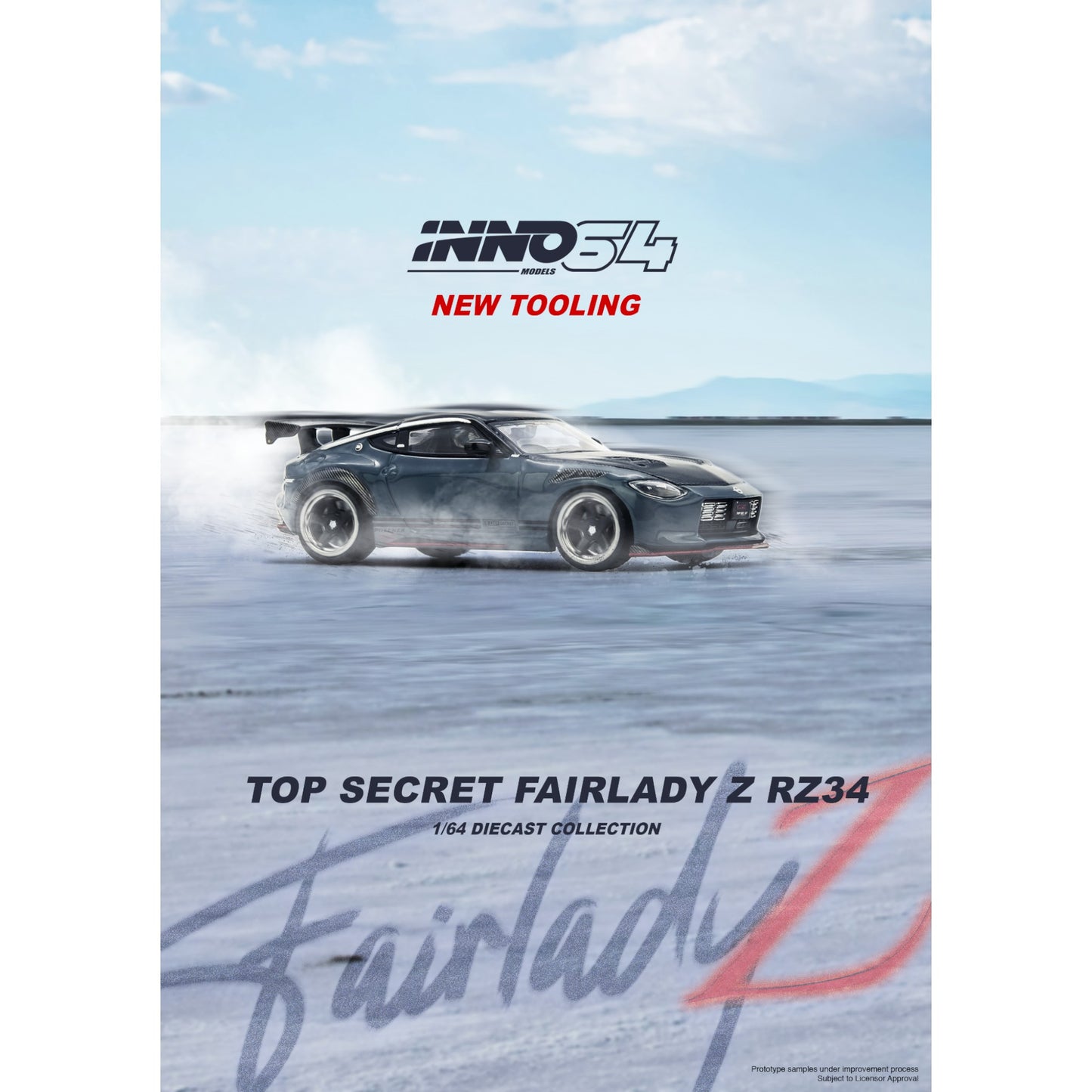 INNO64 - Pre-Order - TOP SECRET FAIRLADY Z (RX34) Stealth Gray - IN64-Z34TS-SG
