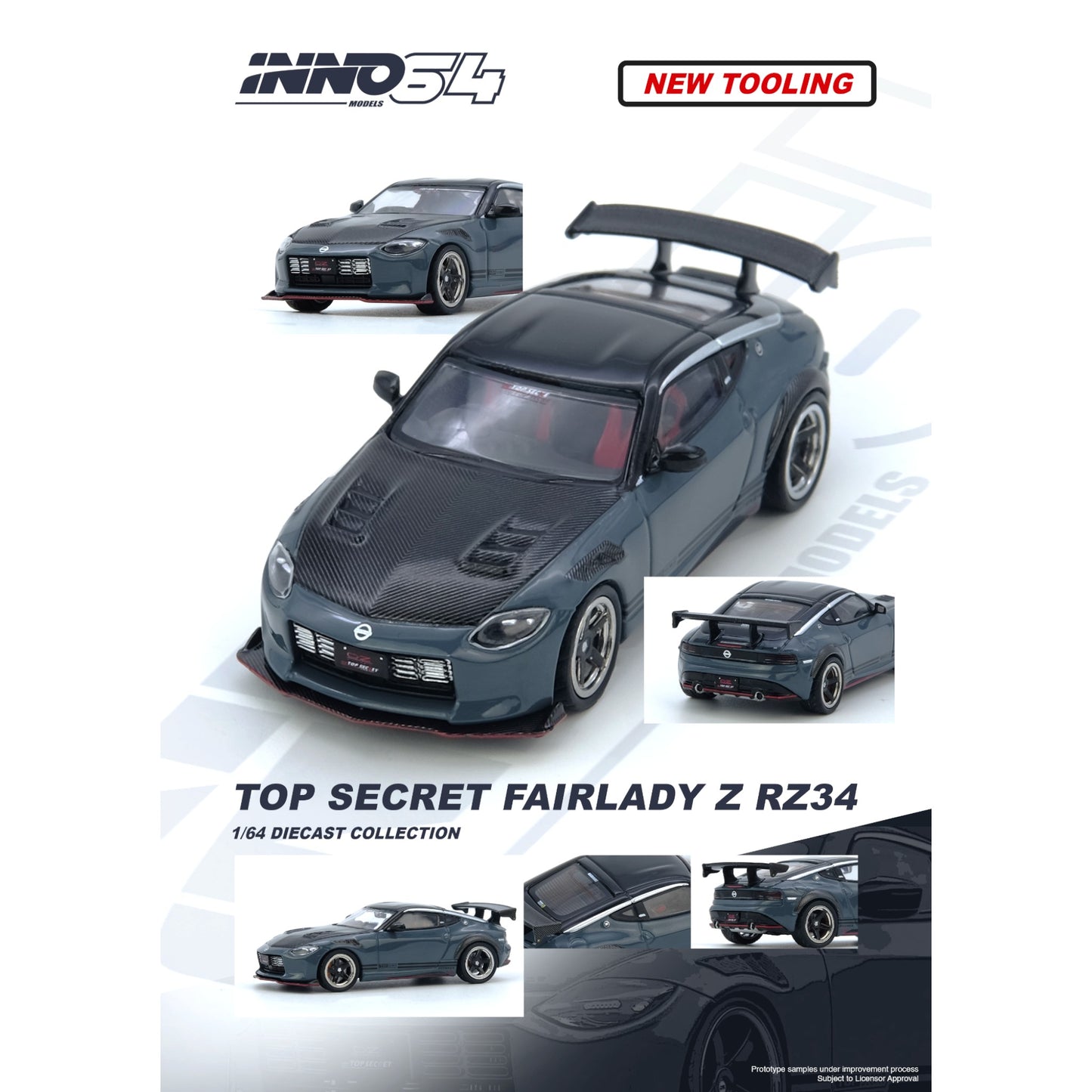 INNO64 - Pre-Order - TOP SECRET FAIRLADY Z (RX34) Stealth Gray - IN64-Z34TS-SG