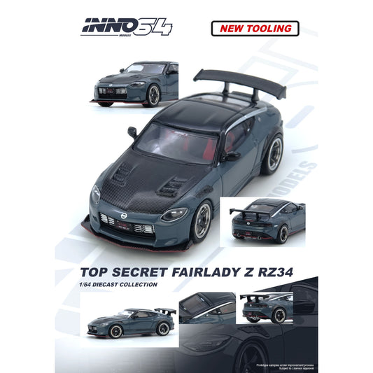INNO64 - Pre-Order - TOP SECRET FAIRLADY Z (RX34) Stealth Gray - IN64-Z34TS-SG