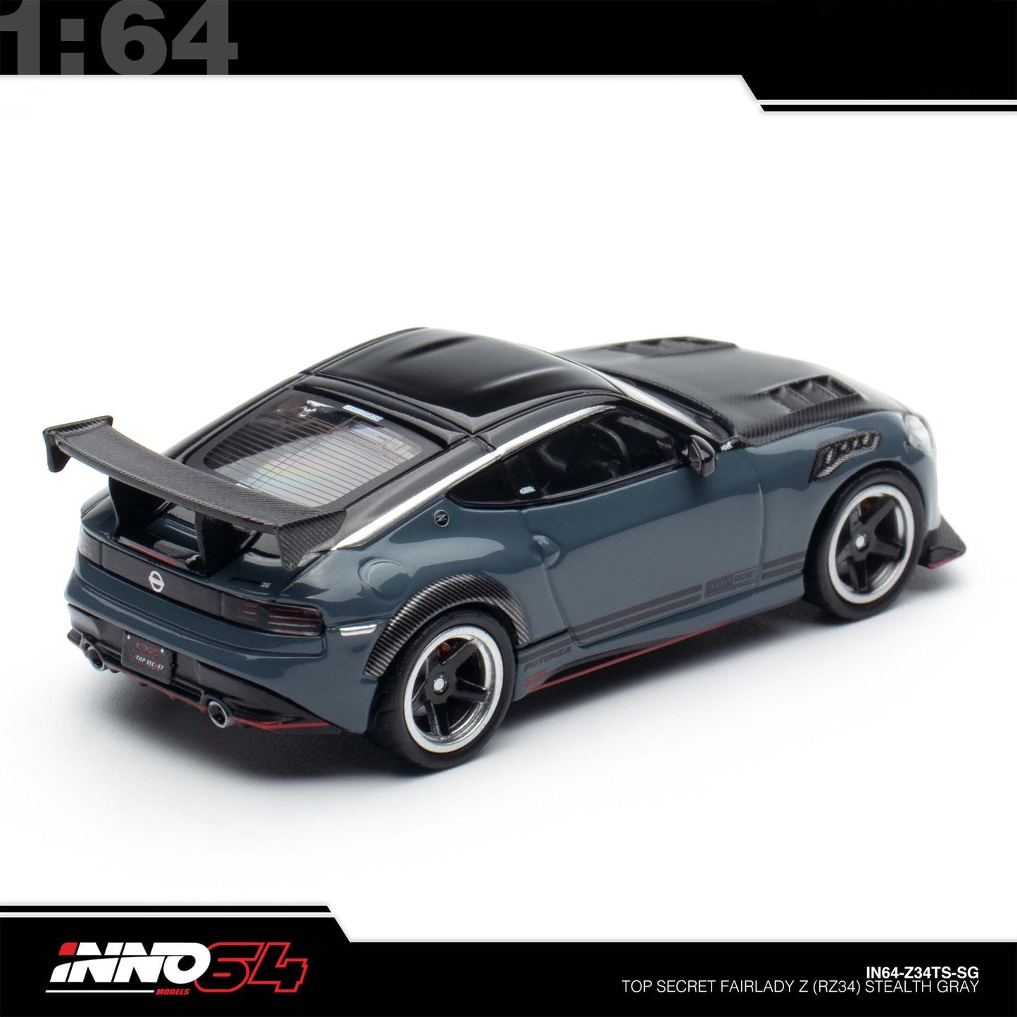 INNO64 - Pre-Order - TOP SECRET FAIRLADY Z (RX34) Stealth Gray - IN64-Z34TS-SG