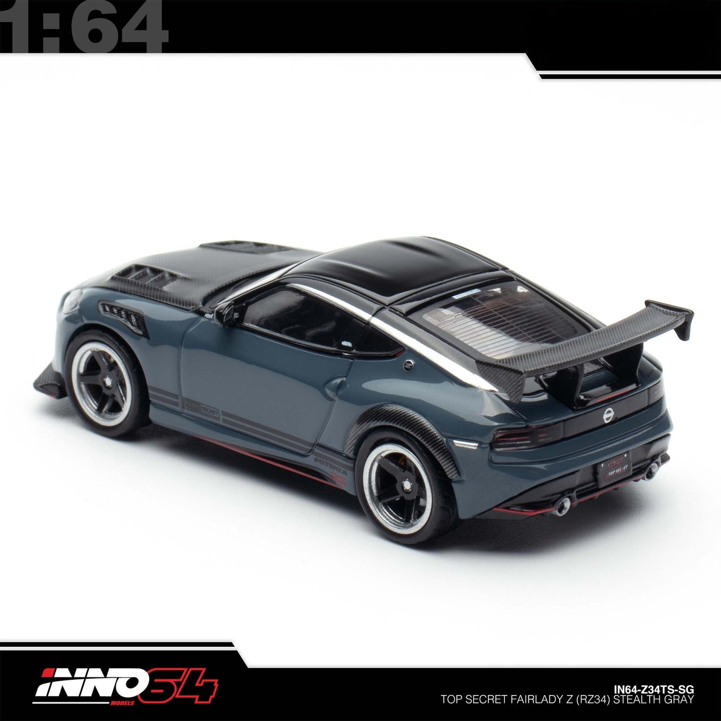 INNO64 - Pre-Order - TOP SECRET FAIRLADY Z (RX34) Stealth Gray - IN64-Z34TS-SG
