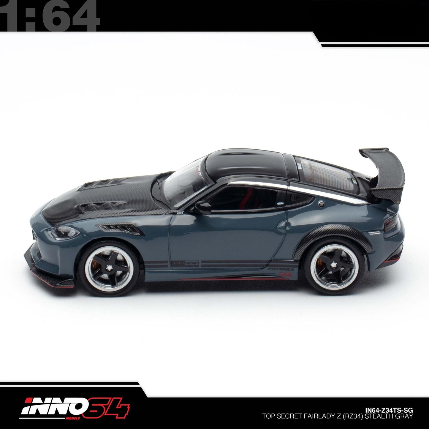 INNO64 - Pre-Order - TOP SECRET FAIRLADY Z (RX34) Stealth Gray - IN64-Z34TS-SG