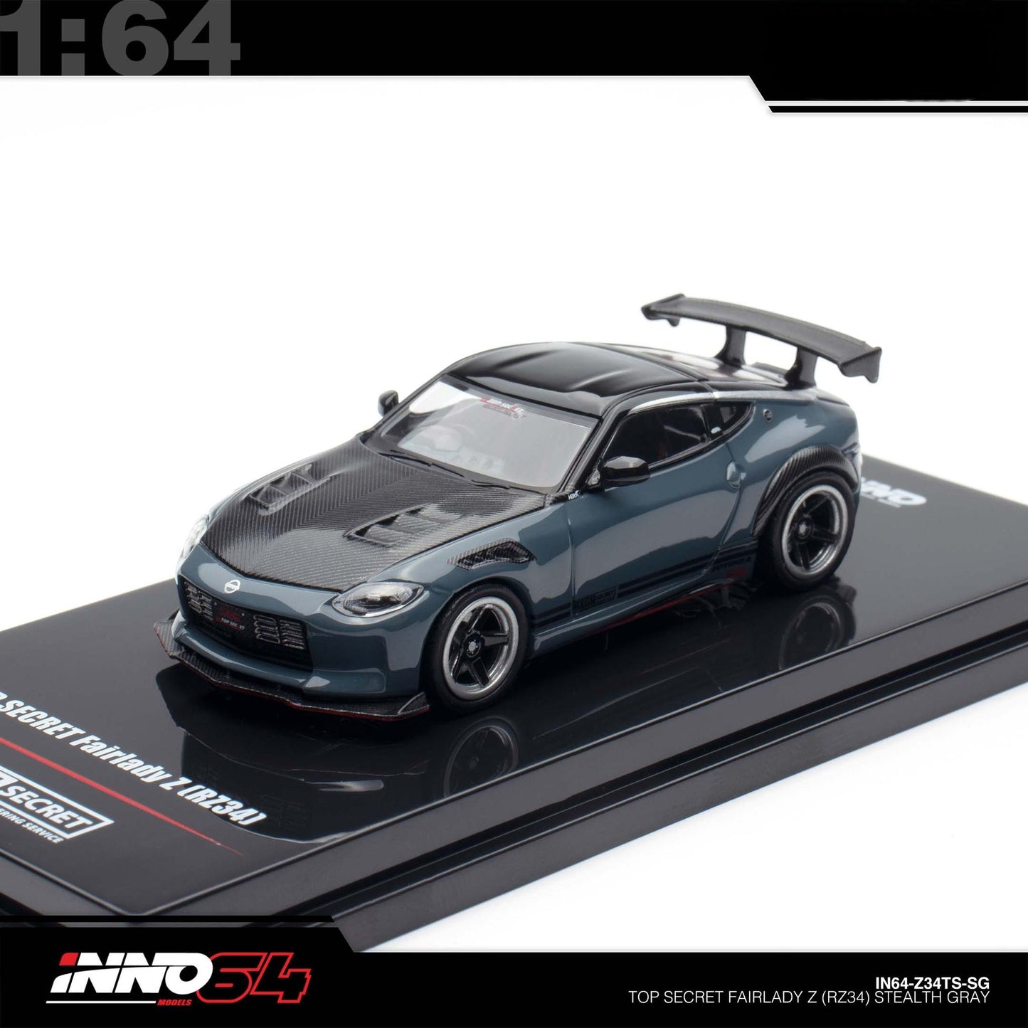 INNO64 - Pre-Order - TOP SECRET FAIRLADY Z (RX34) Stealth Gray - IN64-Z34TS-SG