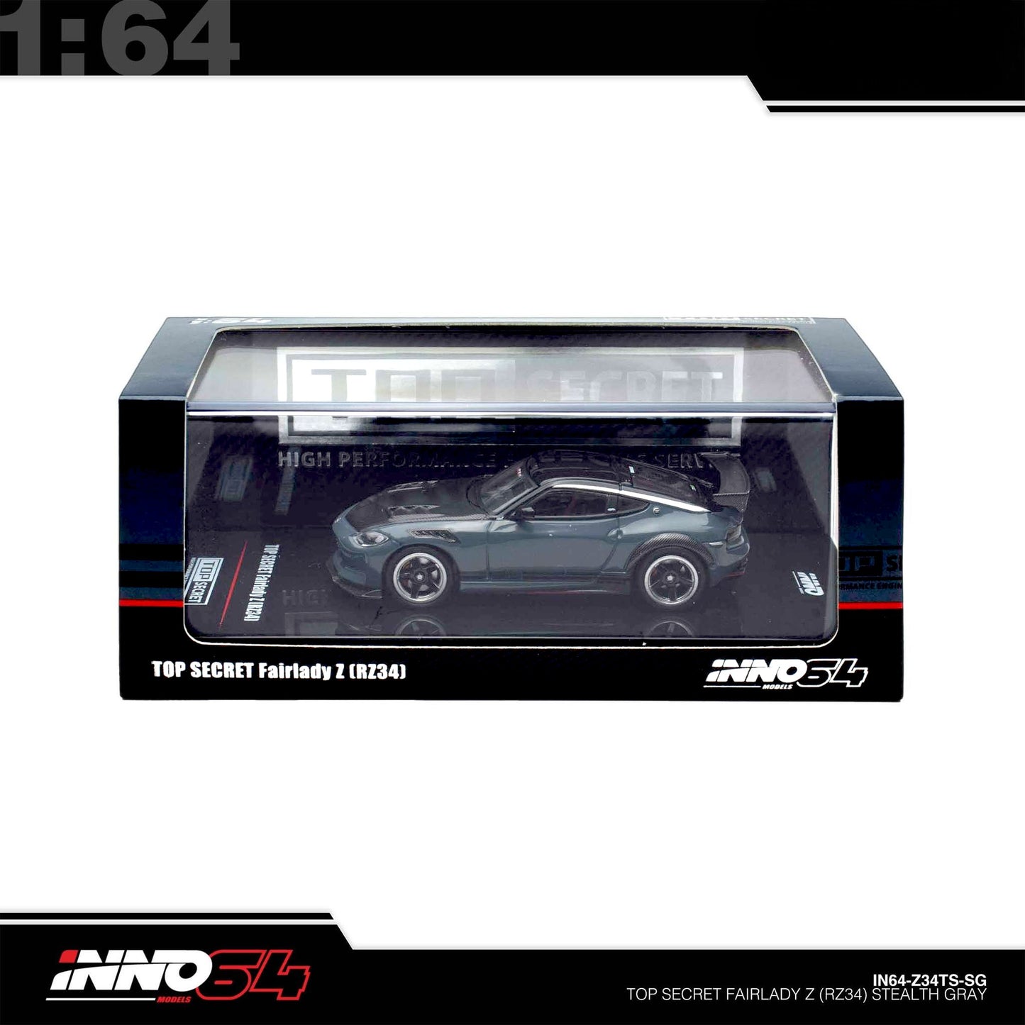 INNO64 - Pre-Order - TOP SECRET FAIRLADY Z (RX34) Stealth Gray - IN64-Z34TS-SG